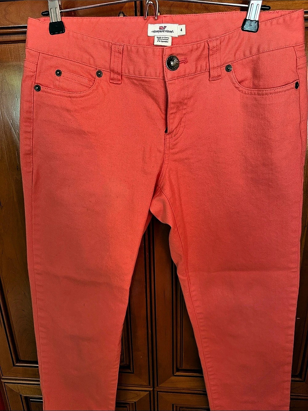 vineyard vines Skinny Jeans in Coral Pink Size 4 - Picture 4 of 4
